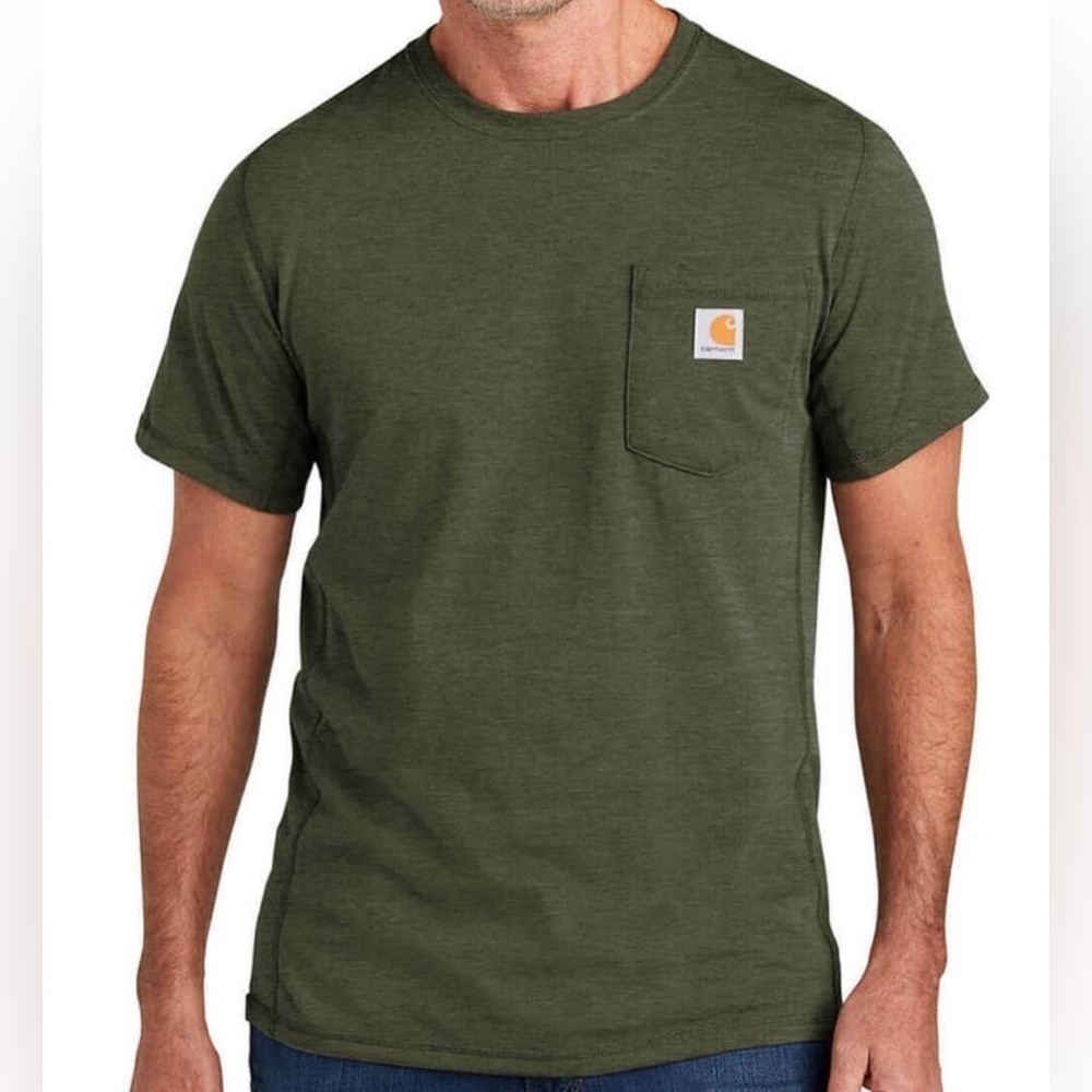 Vintage Carhartt Men's Green Pocket T-Shirt Sz L/XL *G9